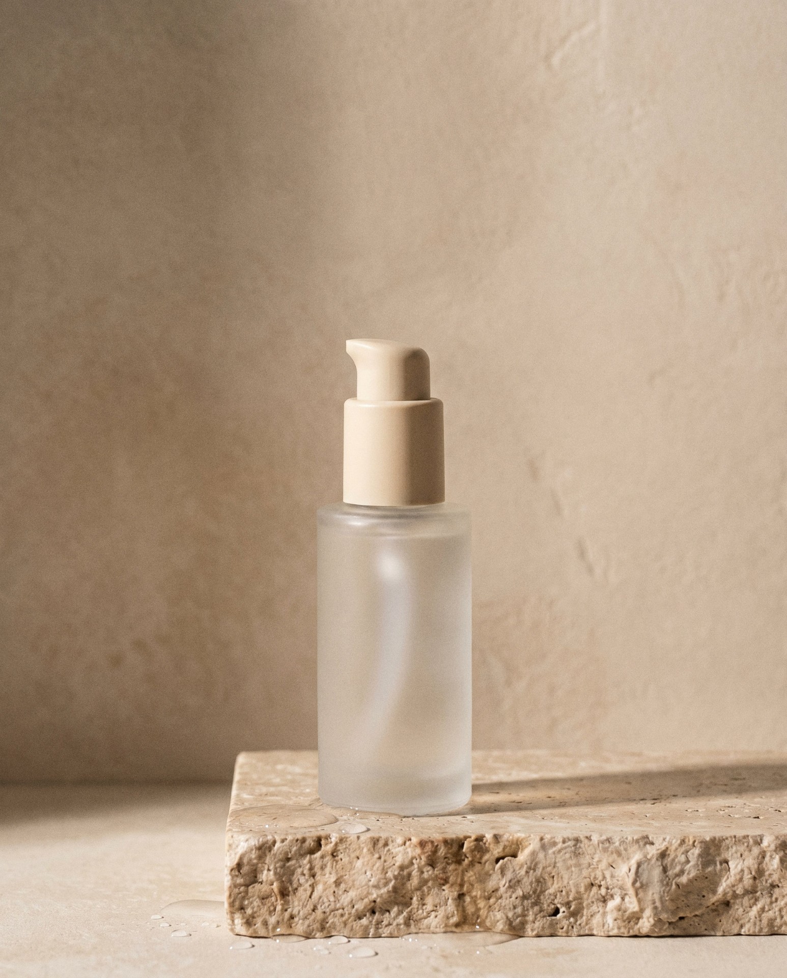Serum on travertine